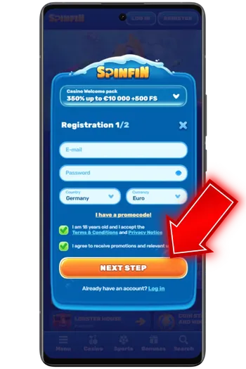 Account aanmaken Coin Strike