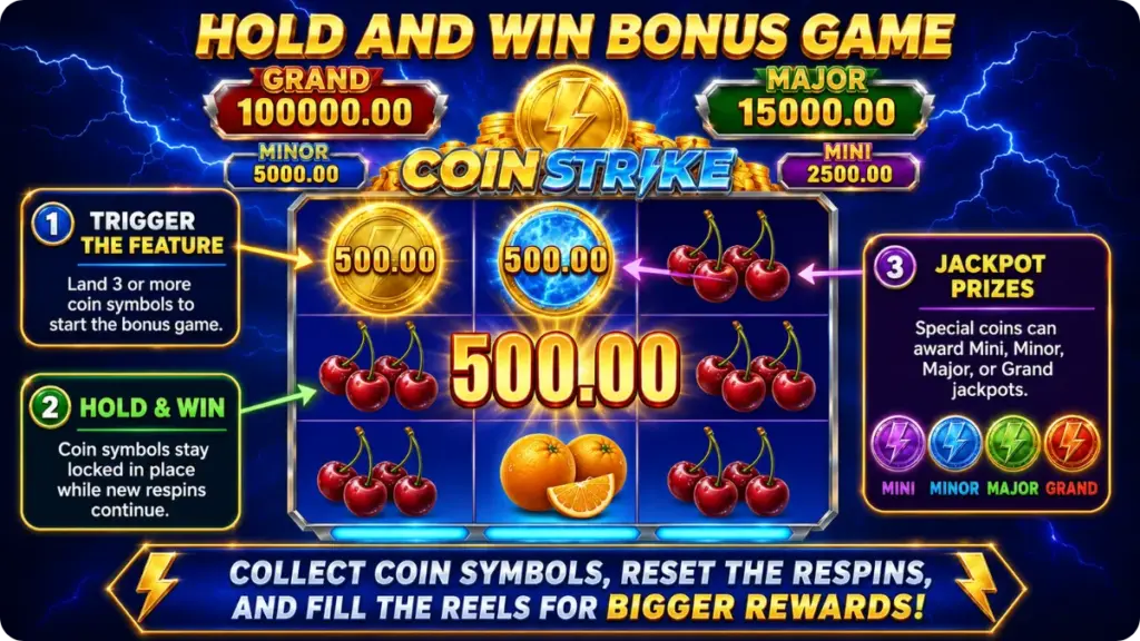 Coin Strike Hold and Win Bonus Game