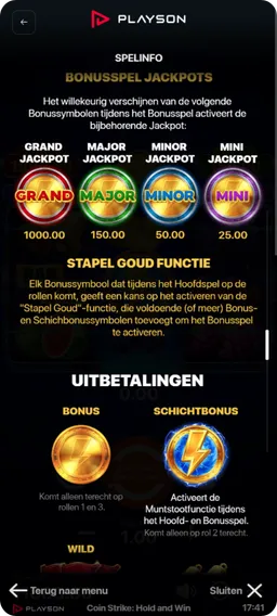 Grand Jackpot tijdens de muntcollectie Coin Strike